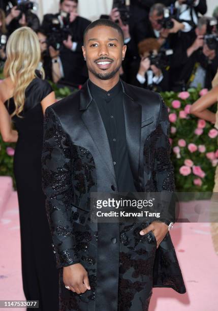 Michael B. Jordan arrives for the 2019 Met Gala celebrating Camp: Notes on Fashion at The Metropolitan Museum of Art on May 06, 2019 in New York City.