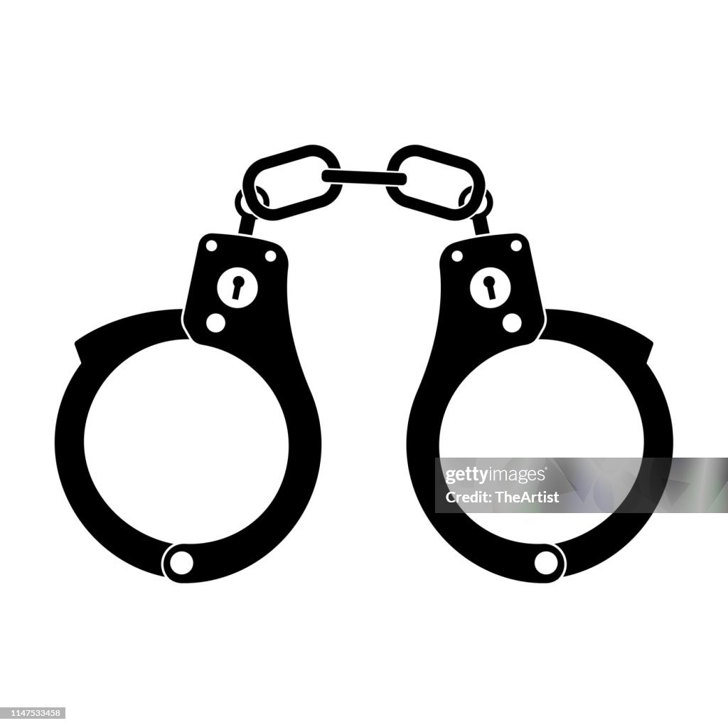 Handcuffs Vector Design Illustration Isolated On White Background High ...