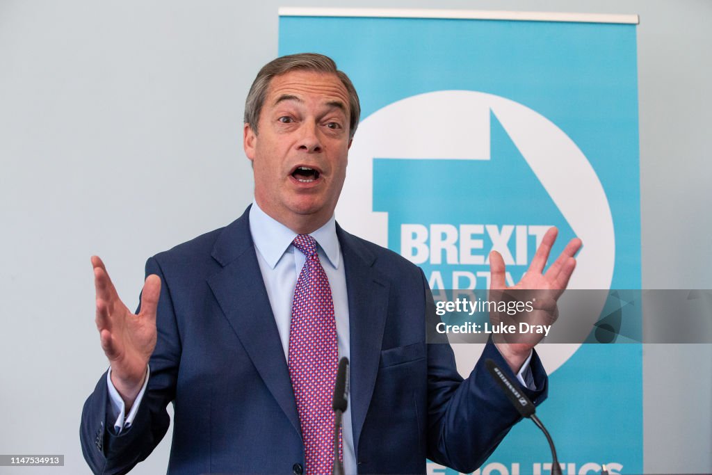 The Brexit Party Holds First Press Conference Of The European Election Campaign