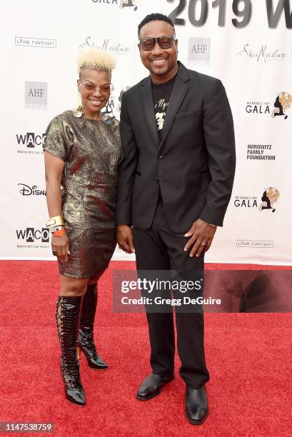 Darya Johnson and Al Johnson arrive at the WACO Theater Center's 3rd Annual Wearable Art Gala at The Barker Hangar at Santa Monica Airport on June 1,...