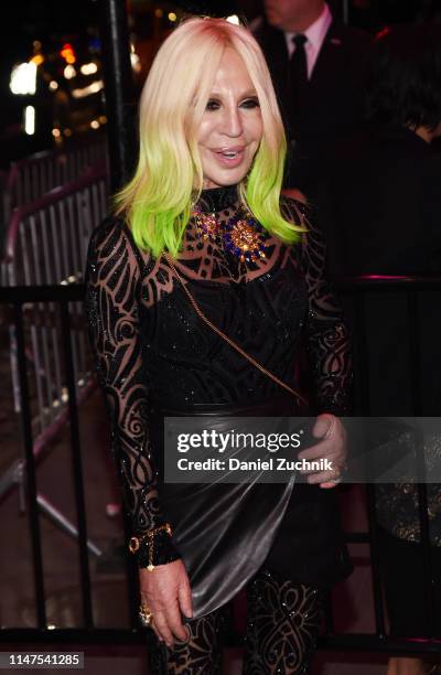 Donatella Versace attends the 2019 Met Gala Boom Boom Afterparty at The Standard hotel on May 06, 2019 in New York City.