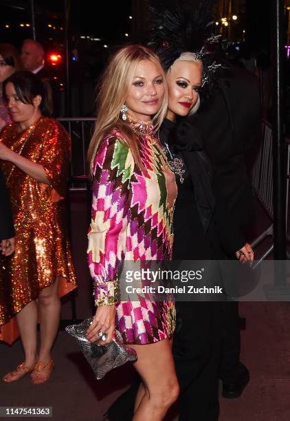 Kate Moss and Rita Ora attend the 2019 Met Gala Boom Boom Afterparty at The Standard hotel on May 06, 2019 in New York City.