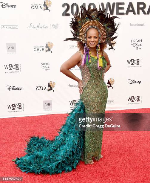 Vanessa Bell Calloway arrives at the WACO Theater Center's 3rd Annual Wearable Art Gala at The Barker Hangar at Santa Monica Airport on June 1, 2019...