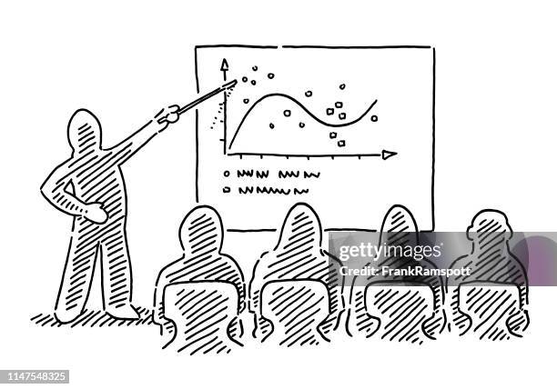 continuing education lecture for adults drawing - people sketch stock illustrations