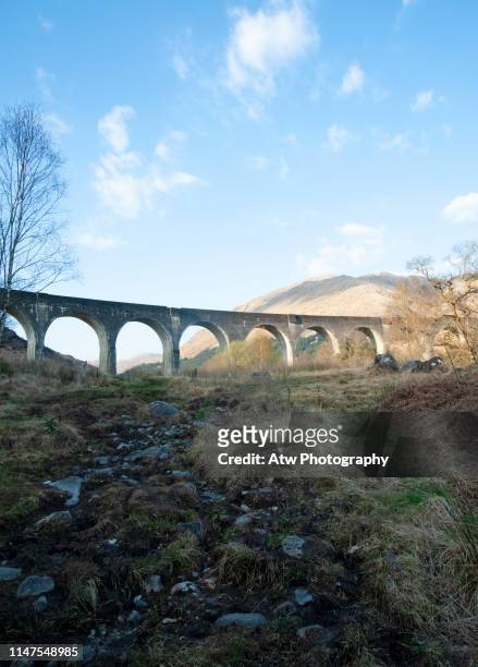 glenfinnan viaduct, argyll & bute, scottish highlands, scotland - glenfinnan stock pictures, royalty-free photos & images
