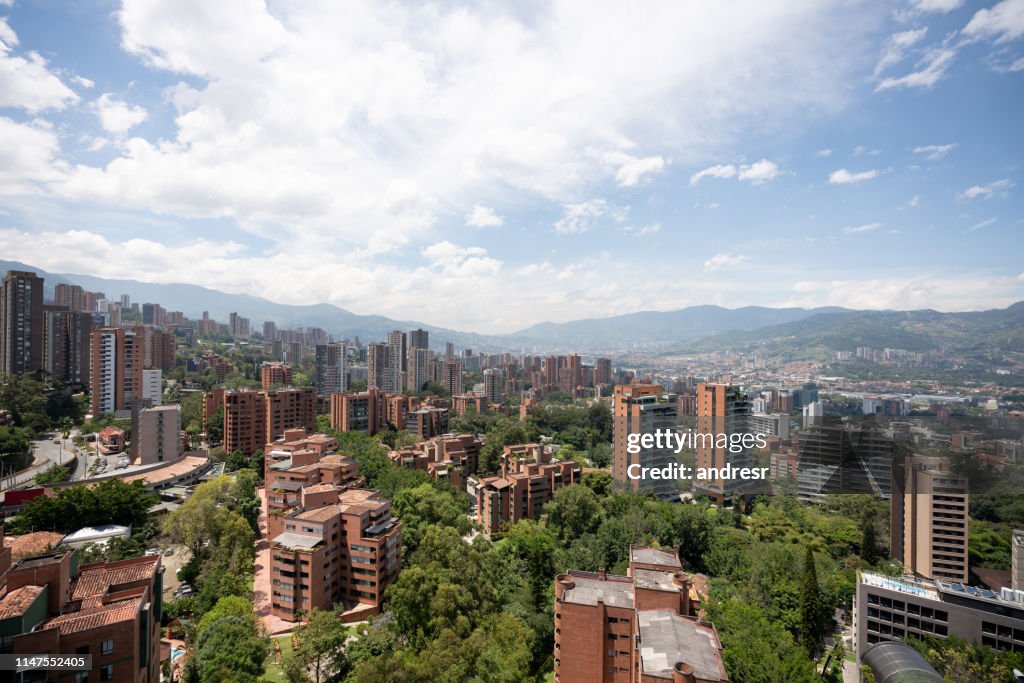 Vacker utsikt över Medellin, Colombia