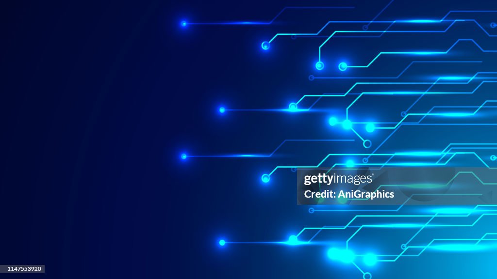 Vector Futuristic Circuit Board Background