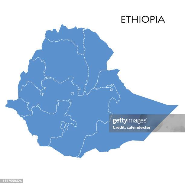 ethiopia map - ethiopia stock illustrations