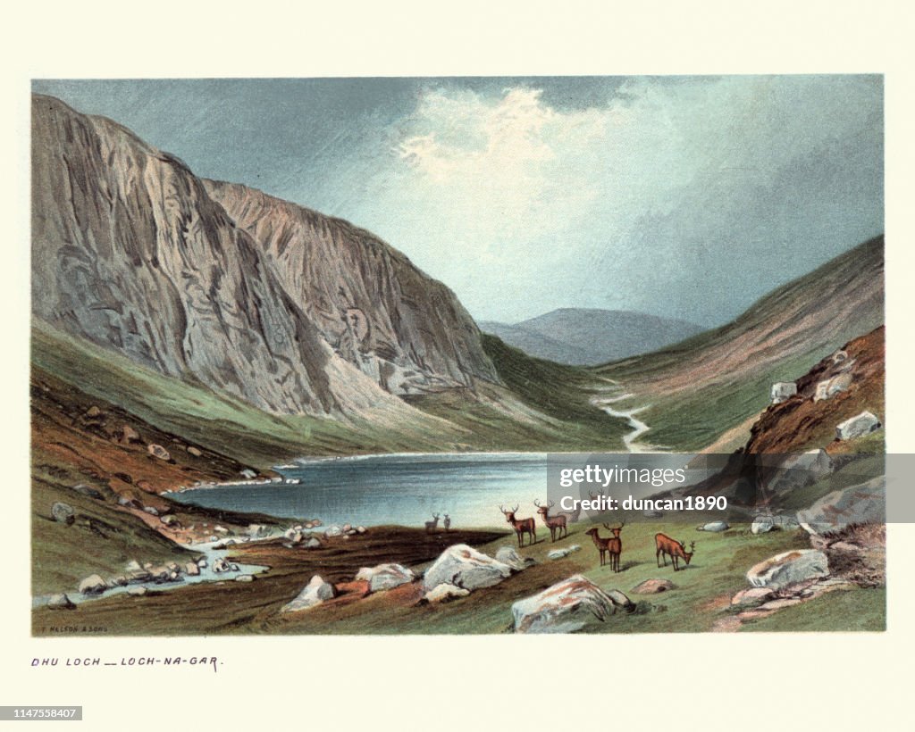 蘇格蘭風景, 杜湖湖, 洛赫-納加, 19世紀