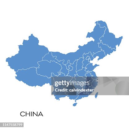 5 3点の中国 地図イラスト素材 Getty Images