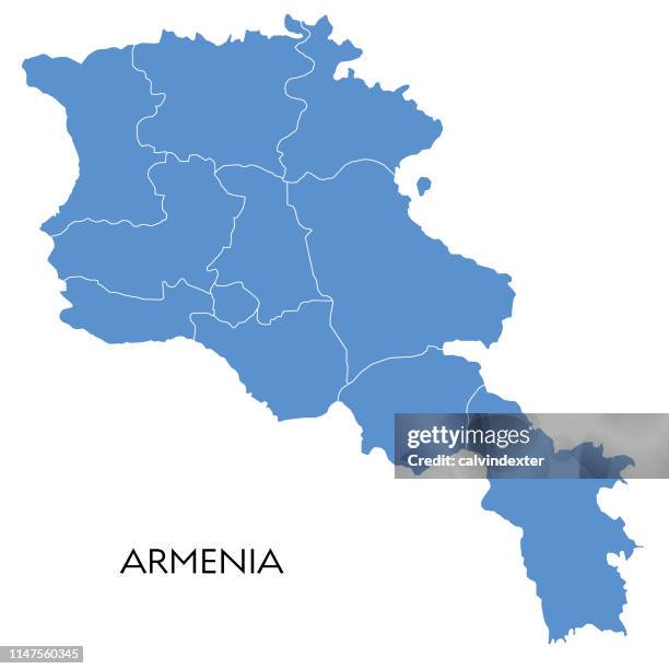 armenia map - map of armenia stock illustrations