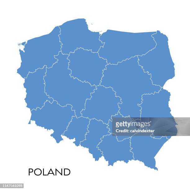 illustrazioni stock, clip art, cartoni animati e icone di tendenza di mappa della polonia - polonia