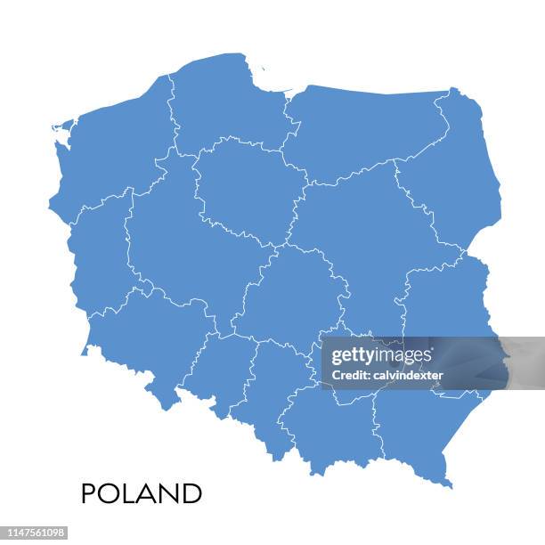 poland map - poland stock illustrations