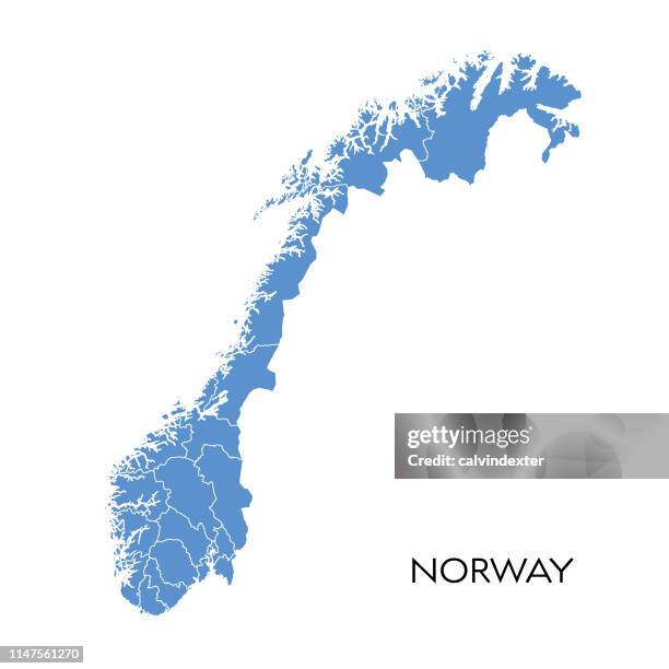 norway map - norwegen stock illustrations