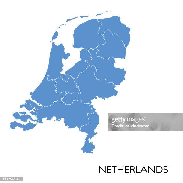 karte niederlande - netherlands stock-grafiken, -clipart, -cartoons und -symbole