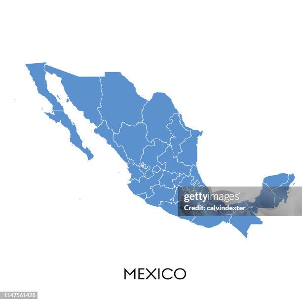 mexico map - mexico map stock illustrations