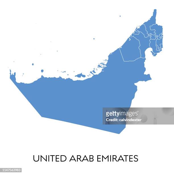 united arab emirates map - the united arab emirates stock illustrations