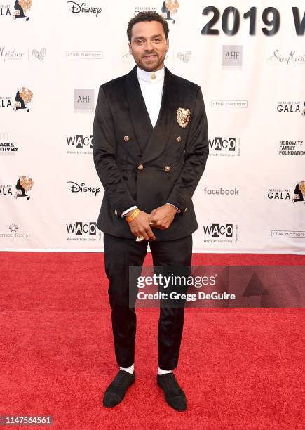 Jesse Williams arrives at the WACO Theater Center's 3rd Annual Wearable Art Gala at The Barker Hangar at Santa Monica Airport on June 1, 2019 in...