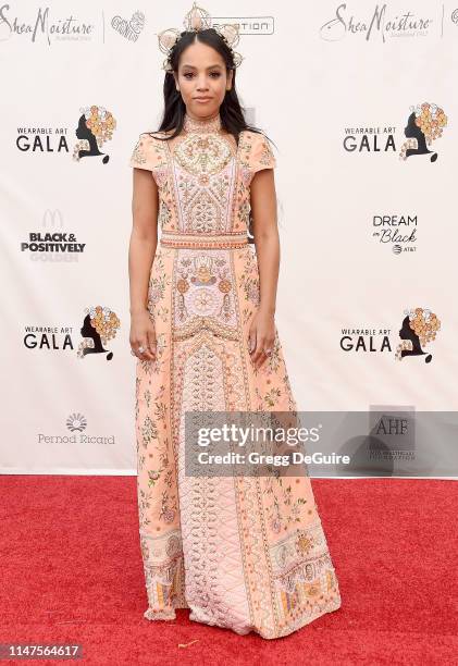 Bianca Lawson arrives at the WACO Theater Center's 3rd Annual Wearable Art Gala at The Barker Hangar at Santa Monica Airport on June 1, 2019 in Santa...