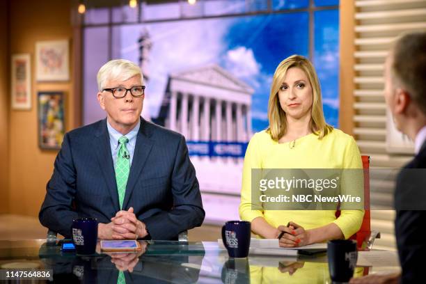 Pictured: Hugh Hewitt, Radio Host, The Hugh Hewitt Show, and Carol Lee, NBC News Correspondent, appear on "Meet the Press" in Washington, D.C.,...