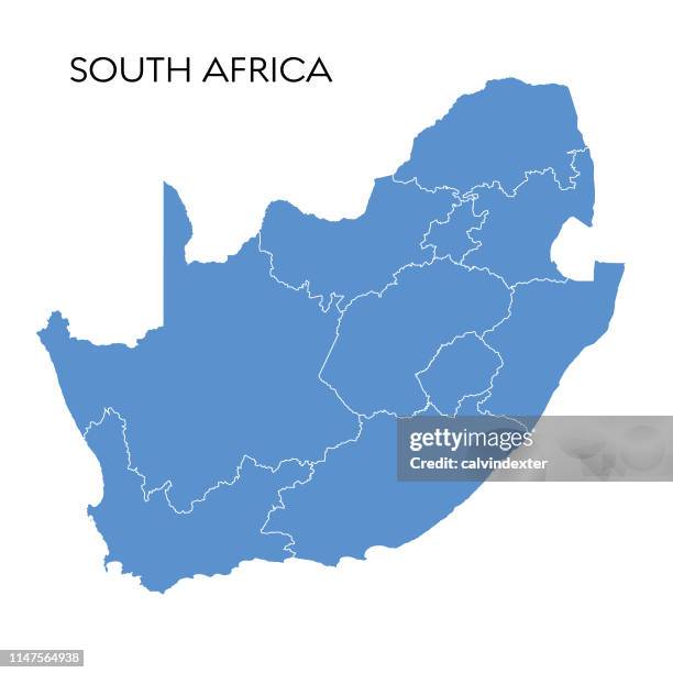 south africa map - south africa map stock illustrations