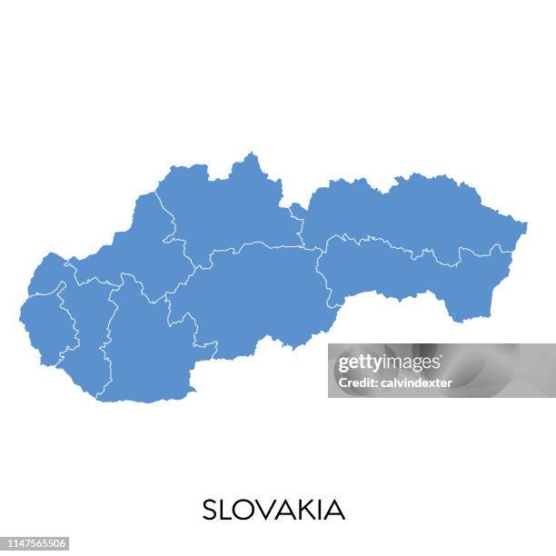 slovakia map - slovakia stock illustrations