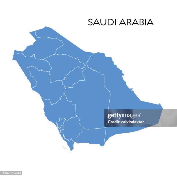 stockillustraties, clipart, cartoons en iconen met saoedi-arabië kaart - persian gulf countries