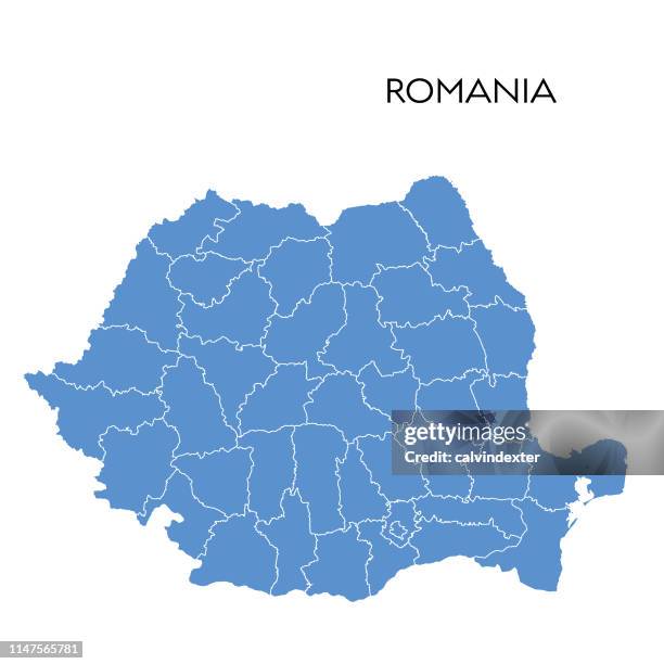 romania map - romania map stock illustrations