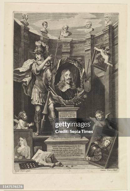 Portrait of Archduke Archduke Leopold Wilhelm of Austria as an art collector, Jan van Troyen, David Teniers , landvoogd der Zuidelijke Nederlanden...