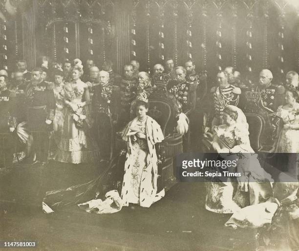 Inauguration of Queen Wilhelmina in the Nieuwe Kerk in Amsterdam, The Netherlands , R. Ebner, 1898