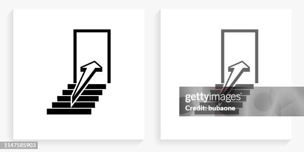 door black and white square icon - multiple doors stock illustrations