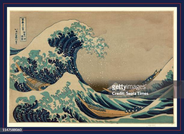 Kanagawa oki nami ura, The great wave off shore of Kanagawa., Katsushika, Hokusai, 1760-1849, artist, [between 1826 and 1833, printed later], 1 print...