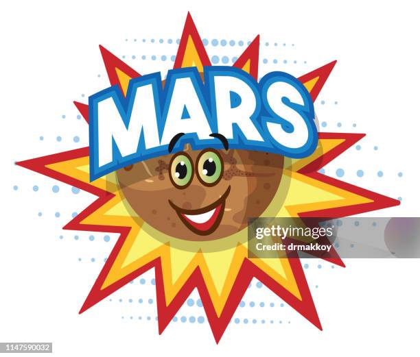 comic cartoon mars - mars exploration stock illustrations