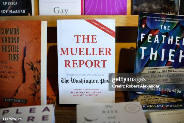 Book reprinting the Mueller Report and related materials presented by The Washington Post is among books for sale in a Santa Fe, New Mexico,...