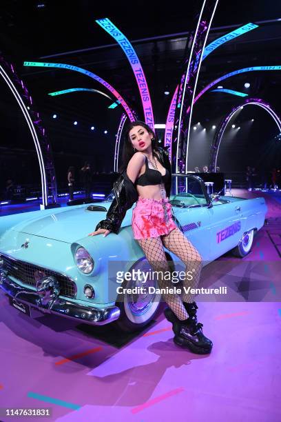Greta Menchi attends the TEZENIS Show - Drive In on May 07, 2019 in Verona, Italy.