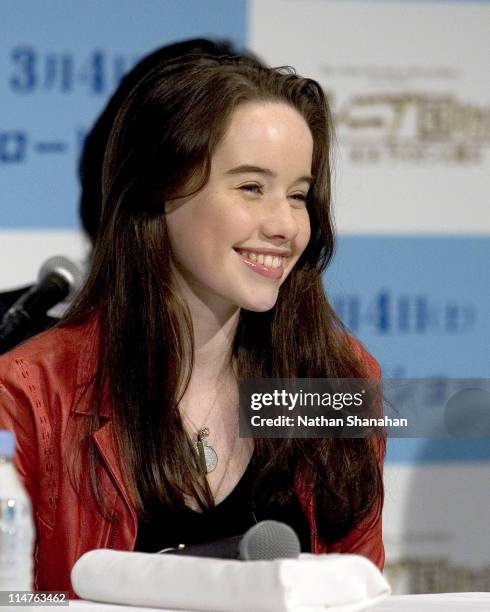 Anna Popplewell during "The Chronicles of Narnia: The Lion, the Witch and the Wardrobe" Tokyo Press Conference at Park Hyatt Tokyo in Tokyo, Japan.