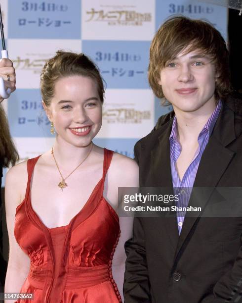 Anna Popplewell and William Moseley during "The Chronicles of Narnia: The Lion, the Witch and the Wardrobe" Tokyo Premiere at Nippon Budokan in...