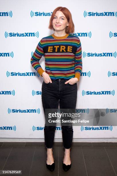 Alice Levine visits SiriusXM Studios on May 07, 2019 in New York City.