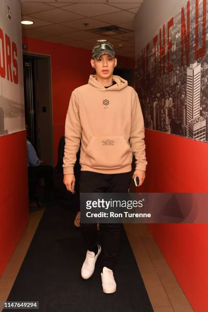 Jeremy Lin of the Toronto Raptors arrives at the arena before Game Two of the NBA Finals between the Toronto Raptors and Golden State Warriors on...