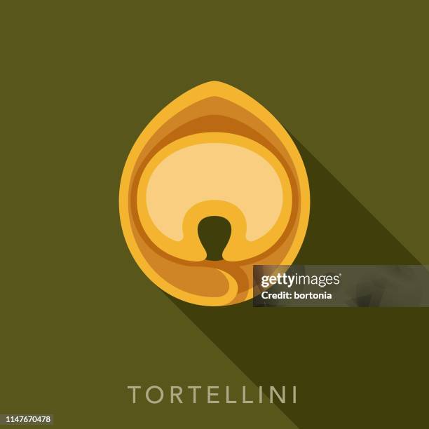 illustrazioni stock, clip art, cartoni animati e icone di tendenza di icona della pasta tortellini - tortellini
