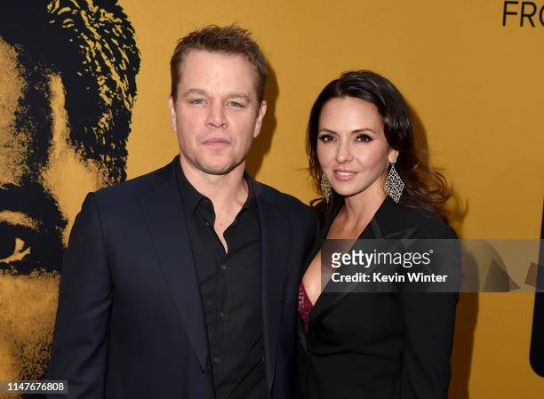 Matt Damon and Luciana Damon attend the U.S. Premiere of Hulu's "Catch-22" at TCL Chinese Theatre on May 07, 2019 in Hollywood, California.