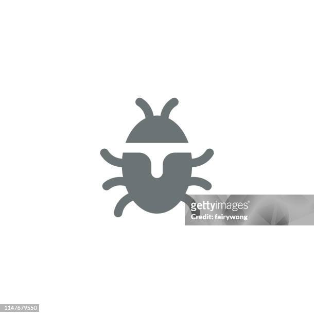 bug icon - computer virus stock illustrations