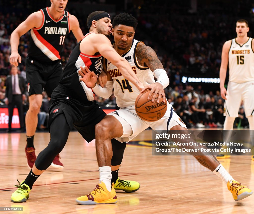 DENVER NUGGETS VS PORTLAND TRAIL BLAZERS, NBA PLAYOFFS