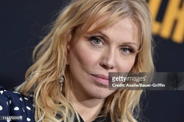 Courtney Love attends the U.S. Premiere of Hulu's "Catch-22" at TCL Chinese Theatre on May 07, 2019 in Hollywood, California.