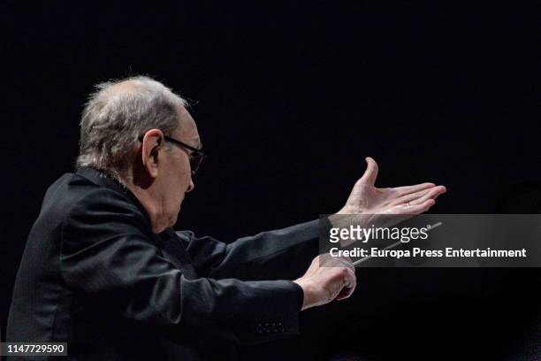 Ennio Morricone performs in concert at Wizink Center on May 07, 2019 in Madrid, Spain.