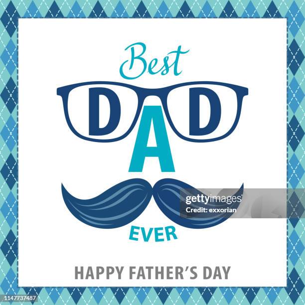 father's day best dad - holiday table setting stock illustrations