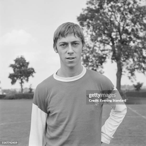 English soccer player Charlie George of Arsenal FC, UK, 8th August 1969.