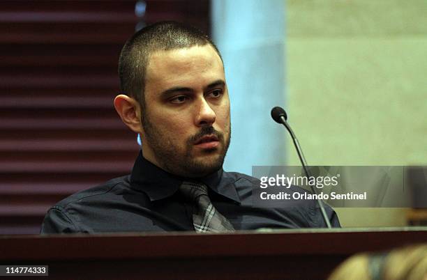 Casey Anthony's ex-boyfriend Ricardo Morales takes the stand at the Orange County Courthouse on Thursday, May 26 in Orlando, Florida.