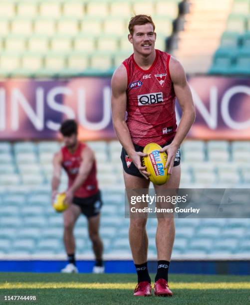 Toby Pink during a Sydney Swans AFL training session at the Sydney Cricket Ground on May 08, 2019 in Sydney, Australia.