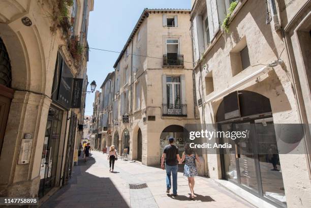 Montpellier : real estate in the city centre, ' rue de l'Argenterie', street, historical district of Ecusson.